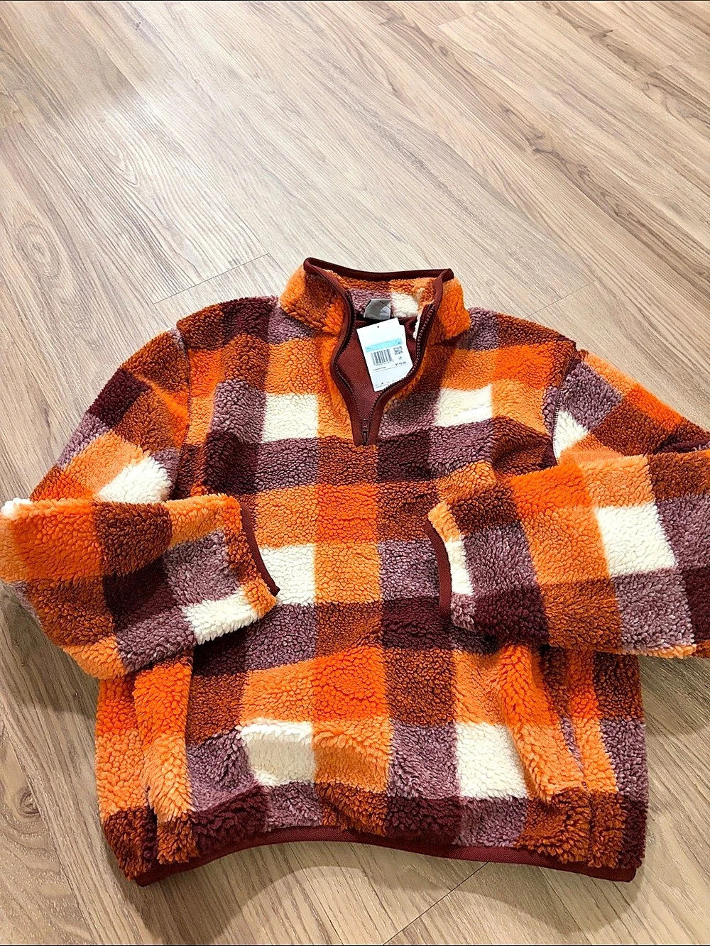 Nike SPC08S Men's Plaid Fleece Jacket Size Medium